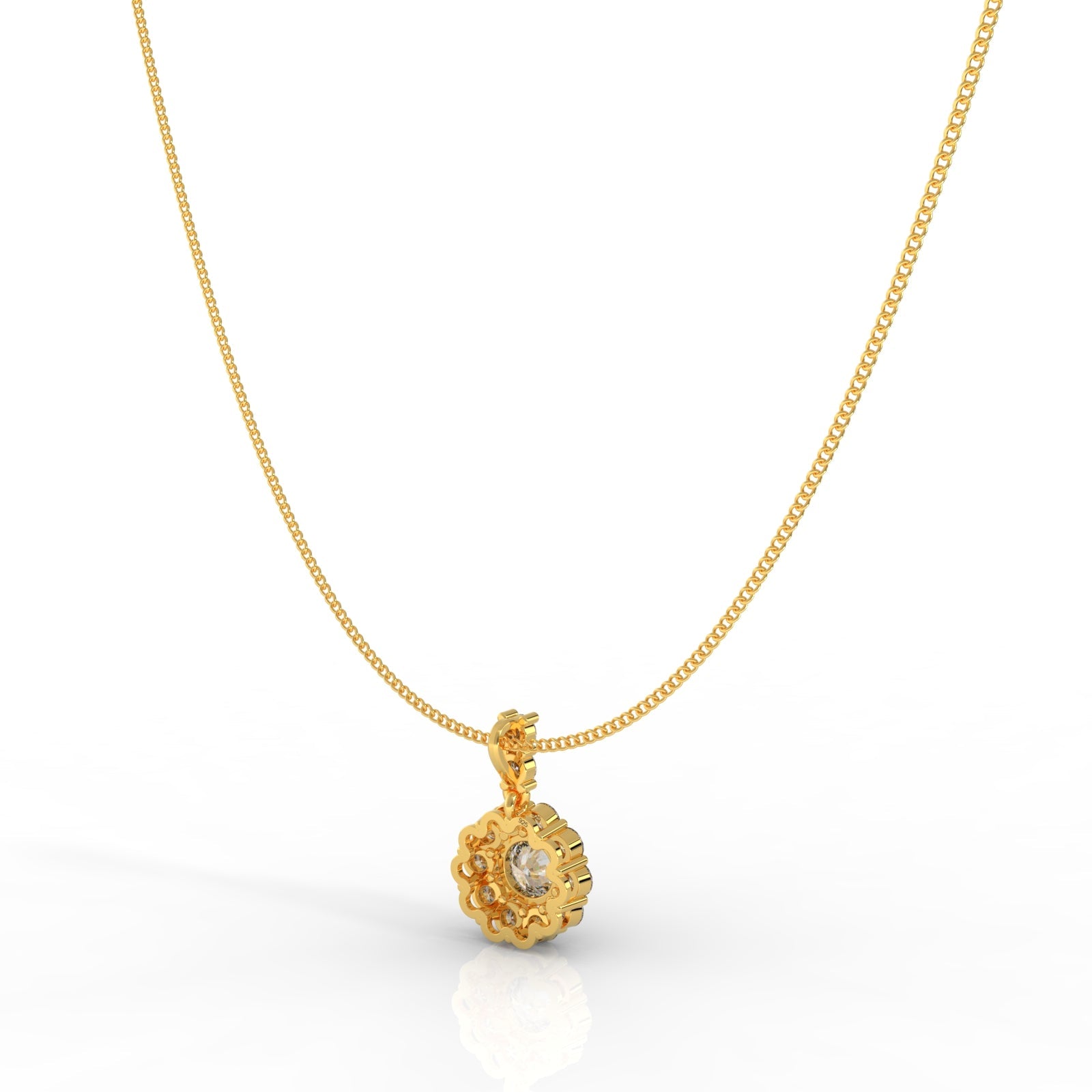 Sterlyn Designer Pendant With Chain, Hallmarked 925 Sterling Silver - sitabo